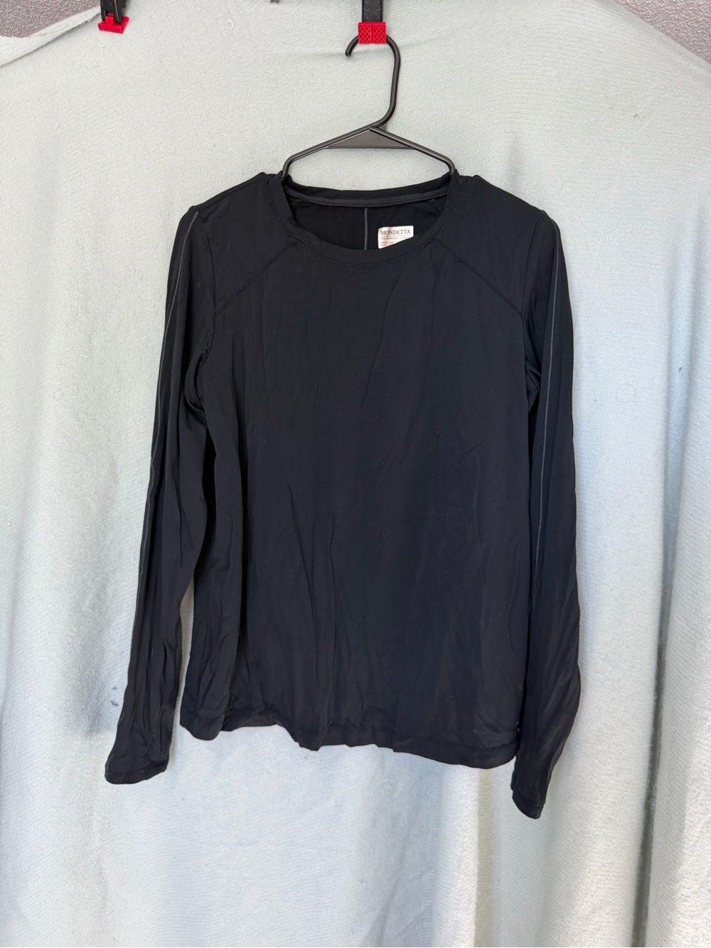 Mondetta Black Long Sleeve Crewneck Performance Top